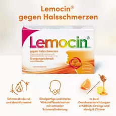 Lemocin gegen Halsschmerzen Лемосин пастилки для горла, 24 шт